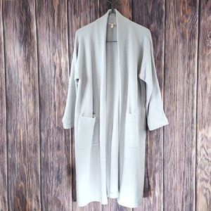 Eileen Fisher Boucle Wool Knit Long Coat